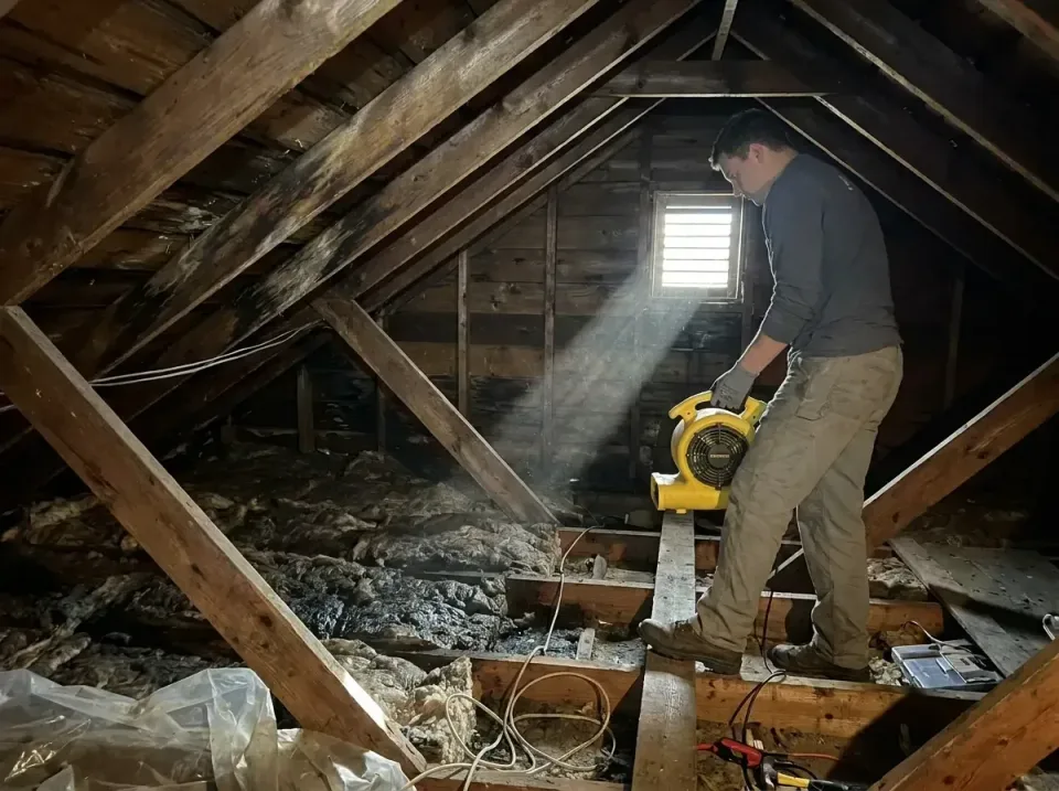 attic-water-damage-drying-proc-007 — frequently asked questions, Emergency Water Extraction & 24/7 Flood Response in Dermott…